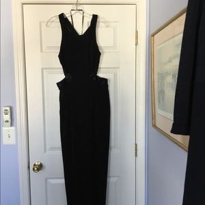 Long cut out cocktail dress